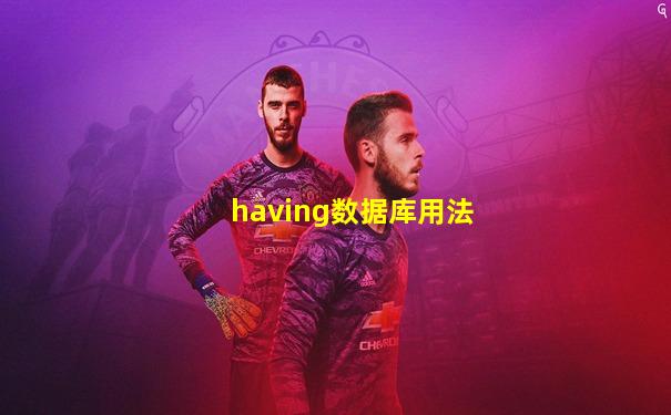 having数据库用法