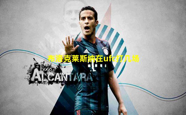 布洛克莱斯纳在ufc打几场